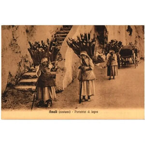 Amalfi (Costumi) Portatrici Di Legna Postcard